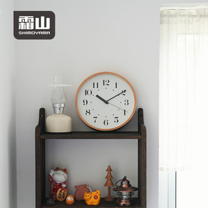 Shimoyama 10 inch gỗ rắn Đồng hồ treo tường im lặng không đánh dấu đồng hồ thạch anh kim điện kỹ thuật số vẫn còn sống cho phòng khách - Product Image 2