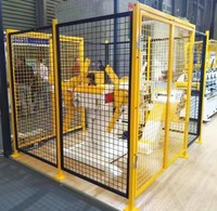 Pagar Pengaman Baja Industri untuk Perlindungan Stasiun Kerja Robot Varian 1 Pelindung Keselamatan Modular Tugas Berat