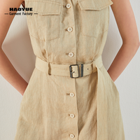 Fabricant de vêtements Vêtements pour femmes de luxe personnalisés Vêtements pour dames Robes décontractées Robe en lin pour femmes