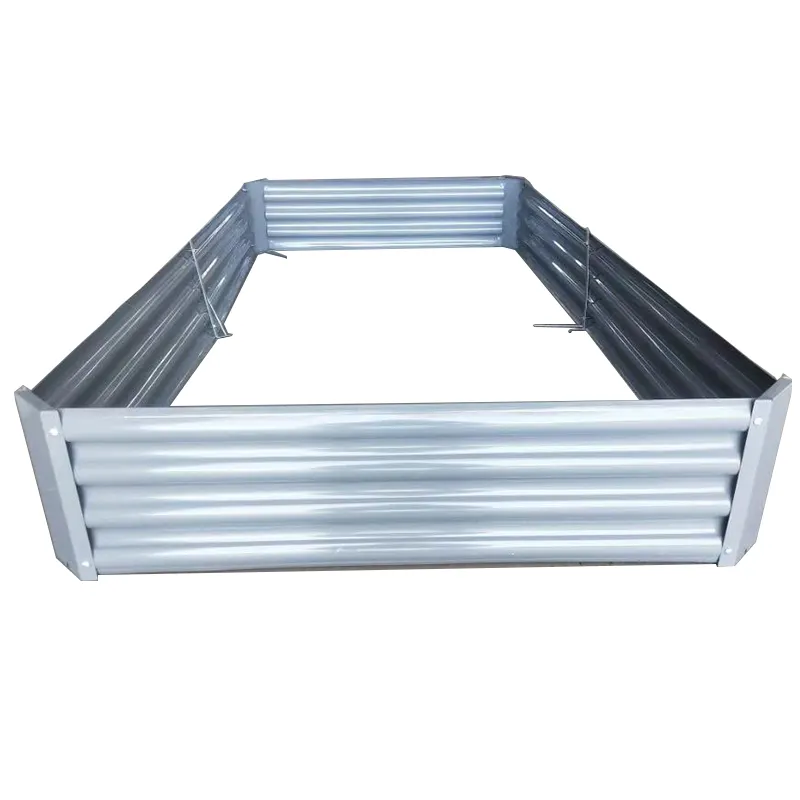 New style galvanized steel raised garden bed for vegetable flower planting outdoor metal aluzinc flower pot