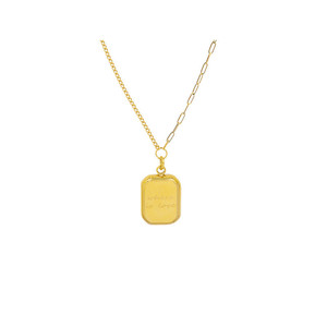 Collier en chocolat et sucre en cube pour femme, or 18 carats, design <span class=keywords><strong>de</strong></span> niche, chaîne simple, polyvalent, style Instagram hip-hop, <span class=keywords><strong>photo</strong></span> carrée - Product Image 5