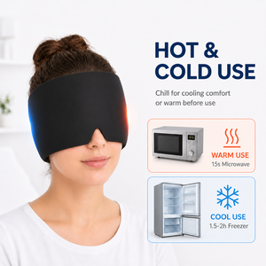 Gorro Flexible con Compresa Fría/Caliente para Alivio de Migrañas y Dolores de <span class=keywords><strong>Cabeza</strong></span> por Tensión, Uso <span class=keywords><strong>en</strong></span> Maternidad, Alivio del <span class=keywords><strong>Dolor</strong></span> por Enfermedad de Movimiento, Envoltura para la <span class=keywords><strong>Cabeza</strong></span> - Product Image 2