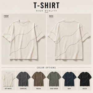 Camiseta Personalizada Premium con Diseño Minimalista, Camiseta de Algodón Extra Grande para Hombre, Marca Privada de Ropa Urbana - Product Image 2