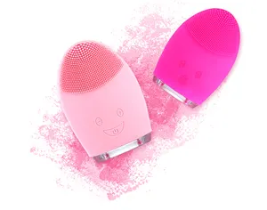 Face Exfoliating Electric Facial Cleaner Silicone Scrub Pore Cleaner Spin Sonic Facial Cleansing Brush