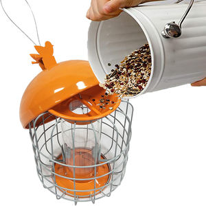 Cage en fil métallique anti-écureuil/déflecteur d'extérieur mangeoire pour oiseaux sauvages avec Double Ports d'alimentation Tube en plastique - Product Image 5