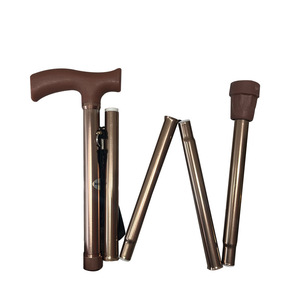 Bâton de marche pliable en alliage d'aluminium, réglable en 3 sections, bâton de randonnée pliable pour la randonnée en plein air avec embout en caoutchouc - Product Image 3