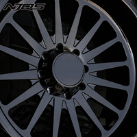Jantes de camion de luxe NJQS noir mat à rebords profonds 8x170 8x180 8x6.5 22X12 24X12 24X14 26 28 30 pouces pour GMC, roues forgées