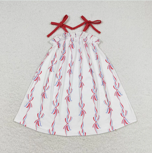 Baby Girls 4th Of July Bows Sibling Rompers Dresses <b>Clothes</b> Sets - Product Image 3