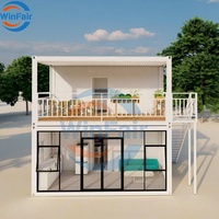 WinFair Chine Villa de luxe économique, Maison conteneur à deux chambres, Annexe blanche 20 pieds, la moins chère pour une installation rapide