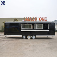 Gerobak Makanan Restoran Mobile dengan Dapur Lengkap Dilengkapi Pizza Kopi Van Makanan Es Krim Gerobak Hot Dog Truk Makanan BBQ