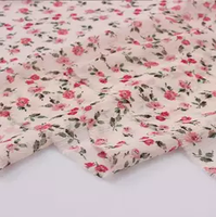 Tissu en mousseline de soie Offre Spéciale 100% Polyester imprimé fleurs tissu crêpe en mousseline pour robe de plage chemisier