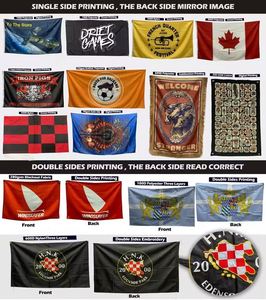 Drapeau personnalisé 2026 en polyester 3x5 avec logo, impression numérique double face, œillets pour publicité, promotion, football, sport - Product Image 4