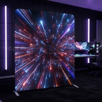 Support de toile de fond pour photomaton double face personnalisé en tube d'aluminium, vente directe usine, pour décoration de fête et de vacances