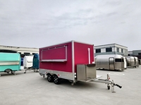 Remorque alimentaire MAICHE personnalisée en acier inoxydable à 4 roues pour barbecue, confiserie et traiteur, équipement de grillade complet