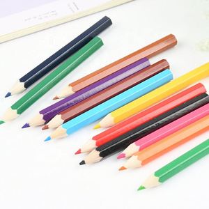 Juego de Lápices de Colores Mini de 3.5 Pulgadas, 12 Colores, Material de Madera Redondo y Hexagonal, Venta al por Mayor, Artículos Esenciales para el Regreso a Clases - Product Image 4