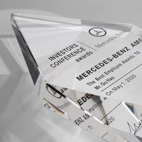 Trophée en verre cristal K9 de nouvelle conception, plaque de récompense, logo personnalisé, artisanat haut de gamme pour souvenirs et cadeaux, impression laser