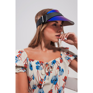 Cappellino con visiera in blu - Product Image 5