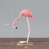 Décoration de la maison Style nordique flamant rose Figurine décoration de la maison fée jardin salon bureau fête de mariage ornement résine artisanat