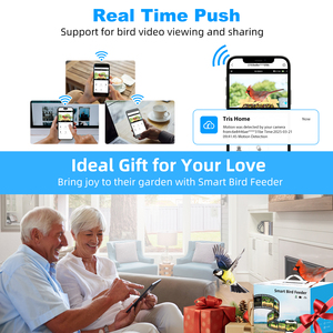 5MP HD tre/gỗ thông minh chim trung chuyển ai 10K + loài công nhận năng lượng mặt trời & pin chống sóc cảnh báo 24/7 ghi âm dễ dàng cài đặt - Product Image 4