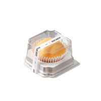 Mini boîte à gâteau carrée jetable transparente en PET, design pour mousse, tiramisu, dessert, boîte de pâtisserie, emballage alimentaire