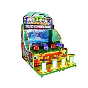 Wisdom Zombies 2 Machine de jeu d'arcade de luxe pour 4 joueurs, à monnayeur, simulateur de tir à jet d'eau avec lanceur de balles électronique - Product Image 1