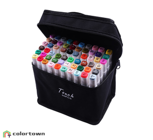 40pcs 60pcs 80pcs 168pcs Tactile Corbeau professionnel à double pointes alcoolisées ensemble <span class=keywords><strong>de</strong></span> stylo marqueur personnalisé OEM boîte fournitures d'art - Product Image 1