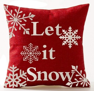 Throw <strong>Pillow</strong> Cases Covers for Couch Bed Sofa Christmas <strong>Snowflakes</strong> 18 X 18 Inches Christmas Red - Product Image 2
