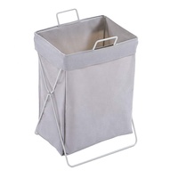 Vente en gros de panier à linge en tissu à 1 section de style basique en métal robuste avec fonction imperméable pour trier les vêtements sales pour le linge