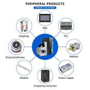 Individuelles Logo A5 Serie 200 W 400 W 600 W 750 W 1000 W Wechselstromstimuler Servomotor-Kit 220 V 3000 U/min. Wechselstromstimuler Servomotor mit Treiber für 3D-Drucker