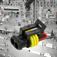 Connecteurs automobiles étanches IP67, connecteurs rapides 2P femelles pour alimentation 10A, contacts en cuivre