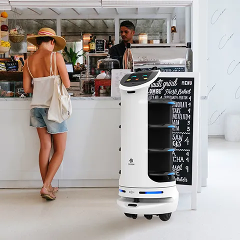 Upscale Restaurant Automatic Food Delivery Robot Hotel Contactless Delivery Robot Intelligent Waiter