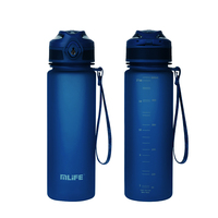 Bouteille d'eau en plastique dépoli de 500 ml en gros, avec logo personnalisé, bouteille de sport à boire directement, couvercle à ressort, bouchon de qualité alimentaire de 500 ml