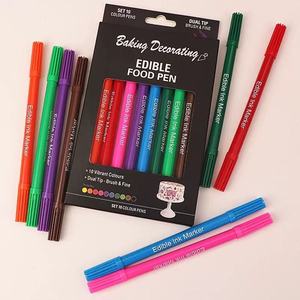 Double-Ended Edible Food Coloring <b>Pen</b> For Cake Decorating 10 <b>Pens</b> Per <b>Box</b> Reusable - Product Image 2