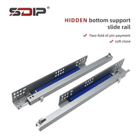SDIP Moderne Meubles En Acier Cuisine Salle À Manger Chambre Tiroir 2 Plis Hydraulique Tampon Soft-Close Pins Undermounted Tiroir Glissière pour