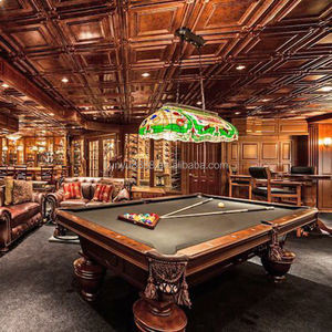 Lámpara de Mesa de Billar LED Tiffany de 55'' con Vidrio Tallado, 6 Luces, Lámpara de Araña para Sala de Billar y Snooker, Hecha a Mano, Control Táctil, 2700K - Product Image 4