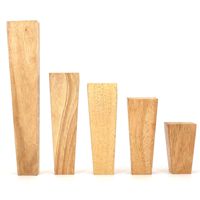 Pieds carrés en bois massif personnalisés, pieds de meubles en bois de caoutchouc pour canapé, table, chaise, tabouret, lit, base de support