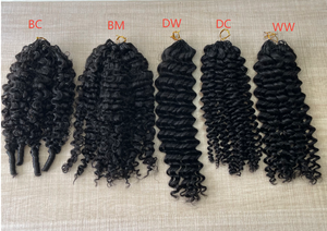 Crochet Human Hair <b>Extension</b> Deep Wave High Quality Handmade <b>Curly</b> Wave <b>Extensions</b> for Women Crochet Braids Hair - Product Image 5