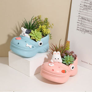 Vasi per Fiori Ecologici <span class=keywords><strong>in</strong></span> Resina Epossidica con Foro di Drenaggio, Design Cartoon, 10cm, per Interni, Casa, <span class=keywords><strong>Giardino</strong></span>, Decorazione, <span class=keywords><strong>Piante</strong></span> Succulente - Product Image 5