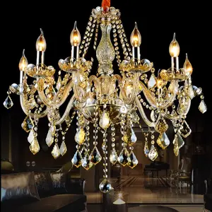 Lampu gantung kristal gaya Eropa, tempat lilin kristal sederhana mewah ruang tamu kamar tidur ruang makan lampu LED
