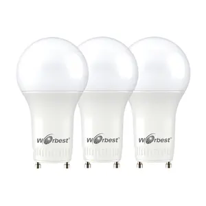 Worbest Home Tunable A19 Shape LED Bulb 12W 1100lm Twist and Lock GU24 Pin Base with Two Prongs 4000K Cool White LED Bulb