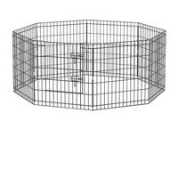 Parc de jeu octogonal pliable pour animaux de compagnie, clôture portable pour chiens, idéal pour l'exercice en extérieur et en intérieur, enclos pour chiots, clôture pour petits animaux – Offre Spéciale