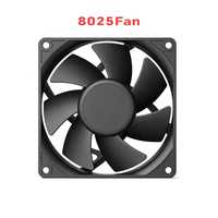Ventilateur axial sans balais 12V 8025 DC à roulement à billes OEM pour boîtier PC, projecteurs, chargeur de voiture électrique, refroidissement d'appareils IoT