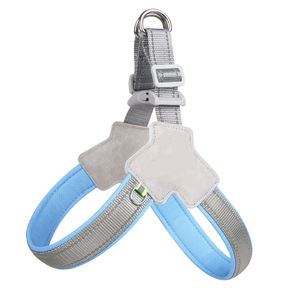 Bretelle per cani regolabili riflettenti No Pull No Choke bretelle per animali domestici in nylon con pelle traspirante in imbracatura per cani da addestramento estiva - Product Image 1