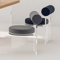 Tabouret en acrylique personnalisé de haute qualité nouveau design salon chaise de loisirs Offre Spéciale pour salle à manger chambre hôtel utiliser en plastique modulaire
