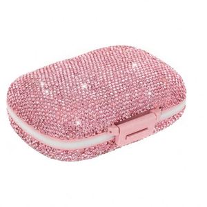 Organizador de Pastillas Semanal de Plástico Rosa Brillante, Caja de Almacenamiento de Medicamentos con Estuche Práctico - Product Image 1