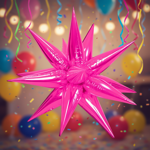 Party Love Estrella Multipunta Fuchsia 67Cm Metallic <b>Star</b> Party <b>Balloon</b> For Valentine'S Day Celebrations - Product Image 2