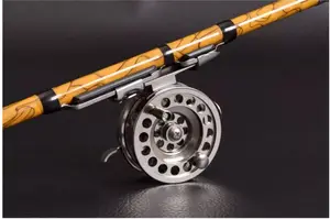 NEWMAJOR-Carretes de pesca con mosca de 50mm y 60mm, Ratio 1:1, de aluminio completo, para pesca en hielo, para mano derecha, en forma de V, rbb 2bb +, rueda de pesca en hielo