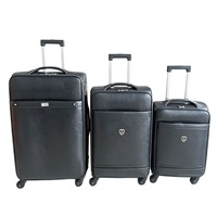 Valises de voyage haut de gamme étanches de style rétro à ouverture latérale avec roulettes pivotantes et logo personnalisé