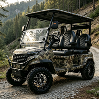 Véhicule tout-terrain puissant pour la chasse à 4 places avec batterie au lithium, moteur à couple élevé, pneus tout-terrain, chariot de golf pour la chasse