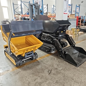 Бесплатная Доставка! Гидравлический 500 кг грузоподъемности бензиновый двигатель с питанием от Барроу мини-гусеничный самосвал - Product Image 4